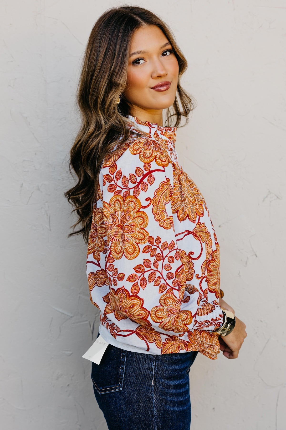The Angelique Floral Smocked Blouse