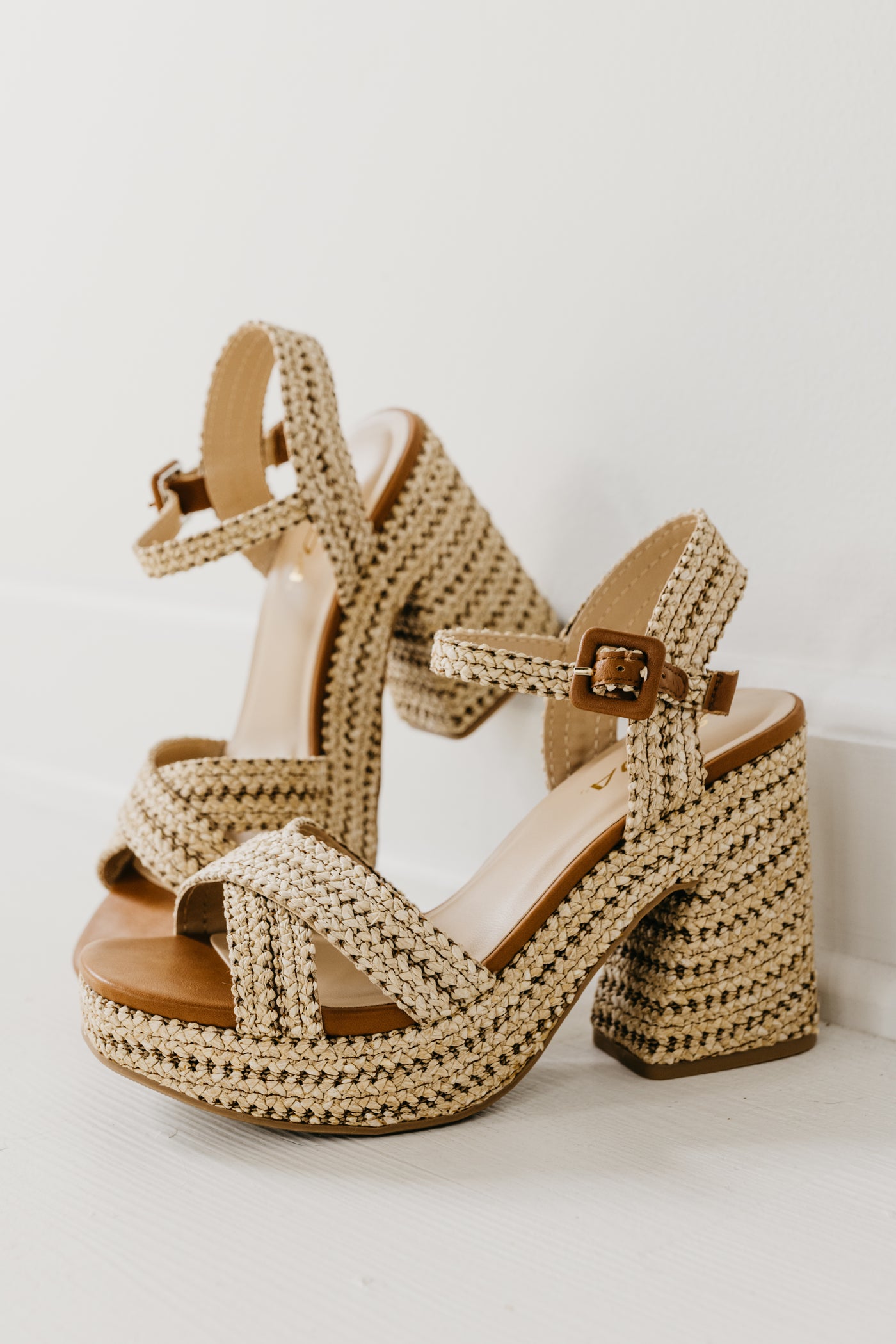 The Yara Raffia Chunk Heel
