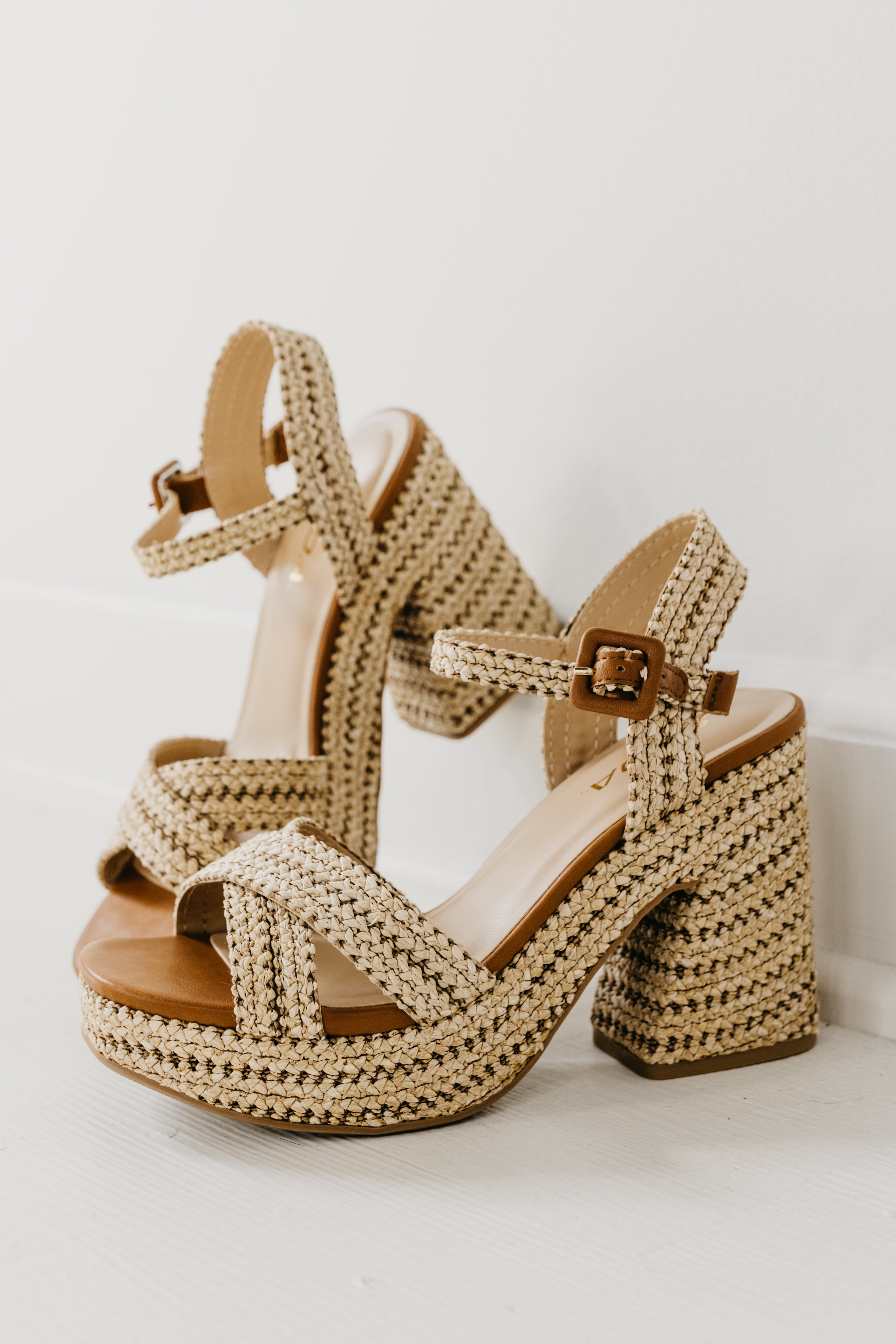 The Yara Raffia Chunk Heel