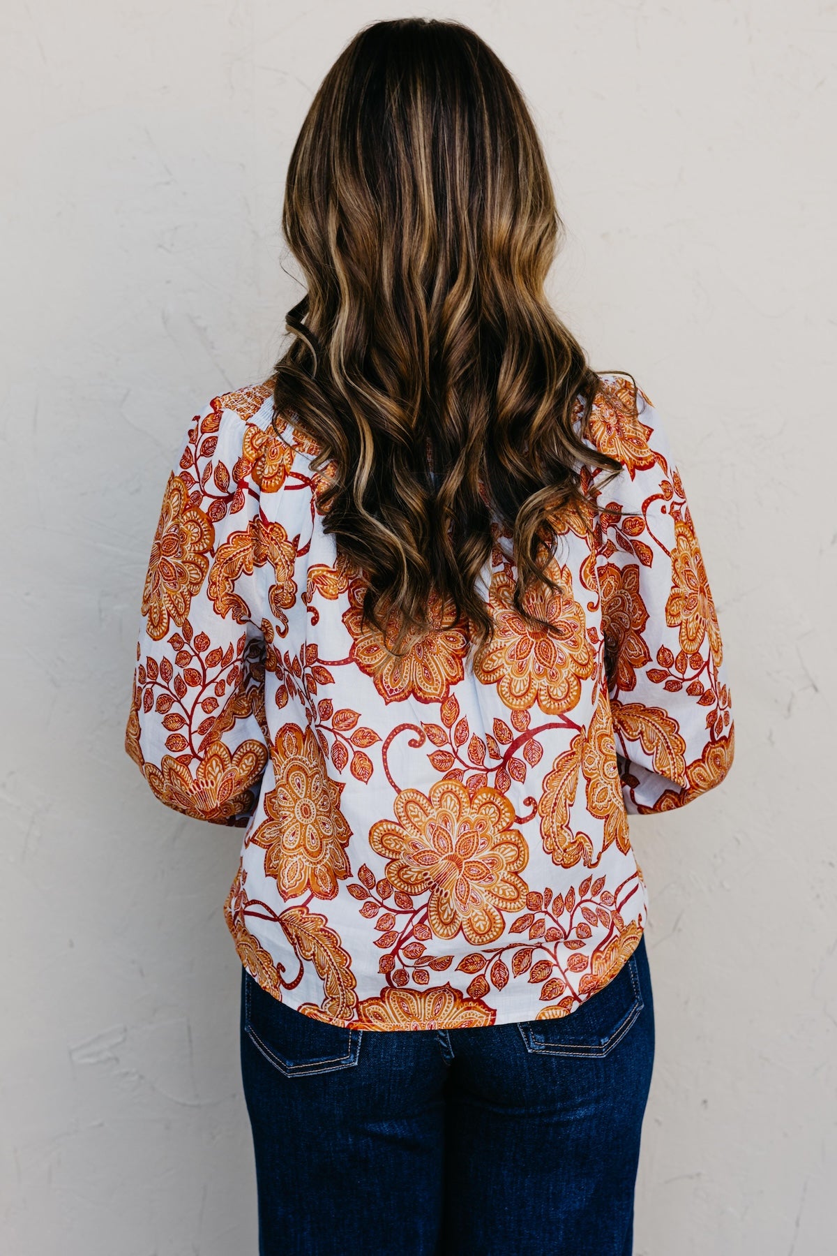 The Angelique Floral Smocked Blouse