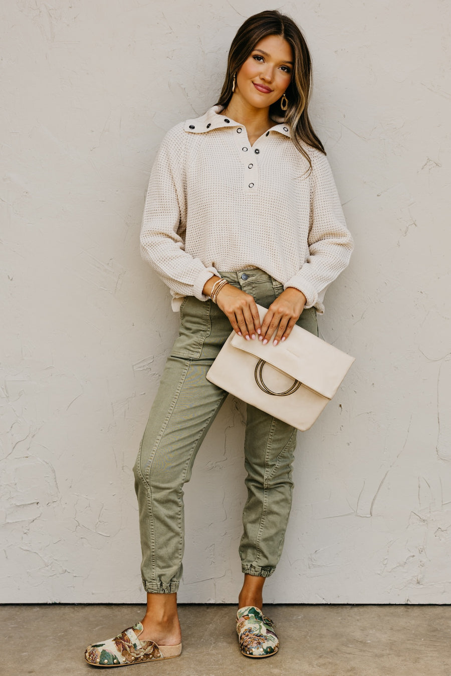The Joana Waffle Sweater