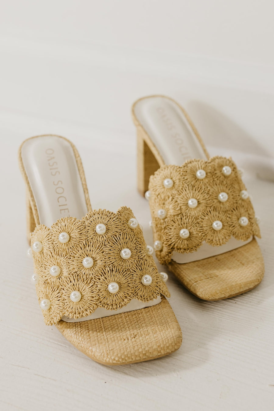 The Holland Pearl Raffia Heel