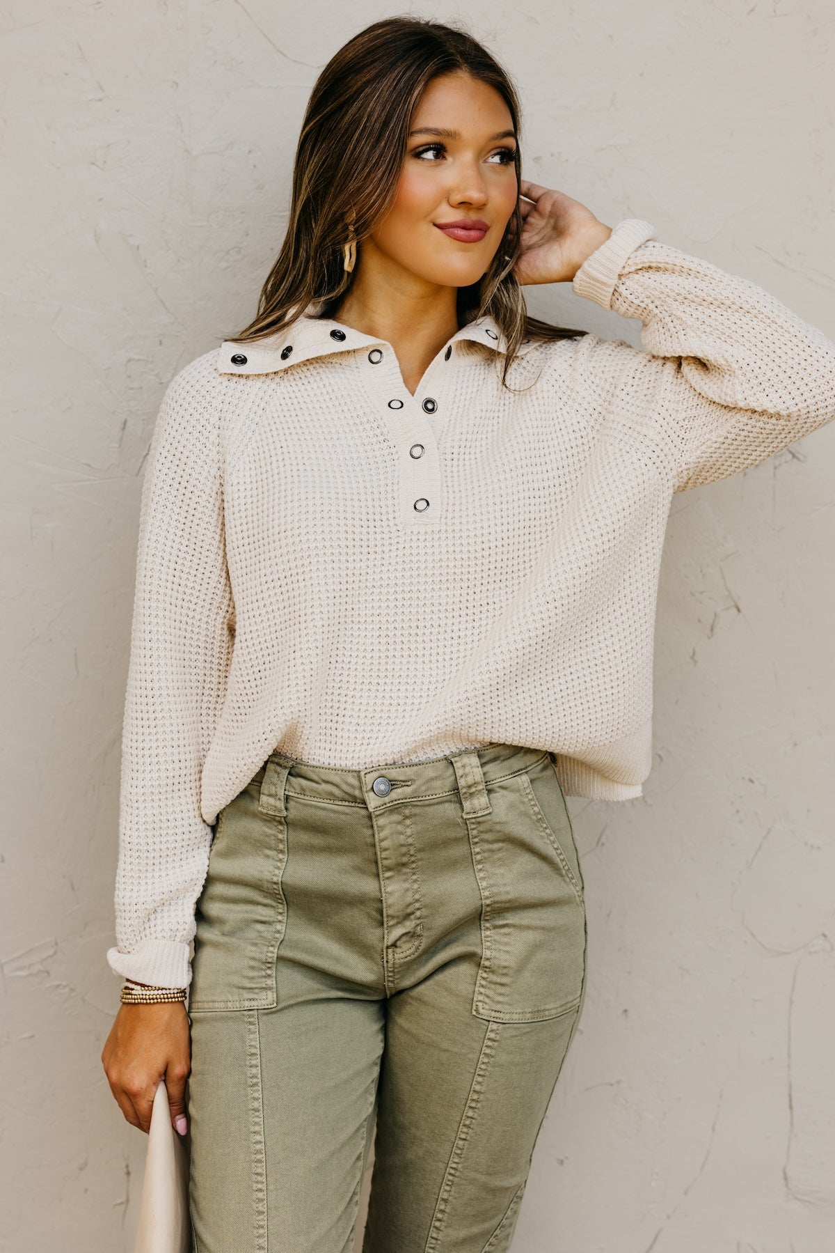 The Joana Waffle Sweater