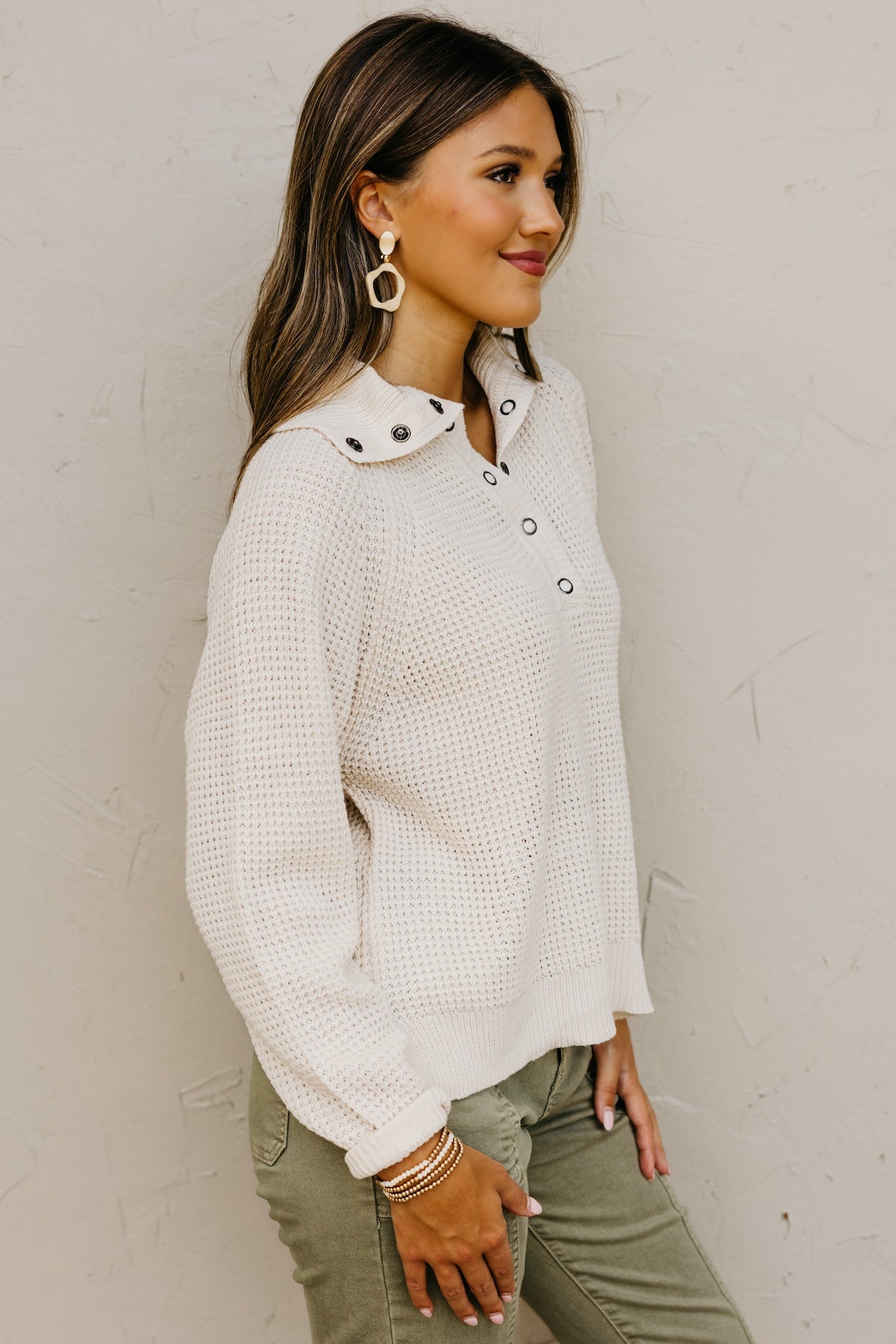 The Joana Waffle Sweater