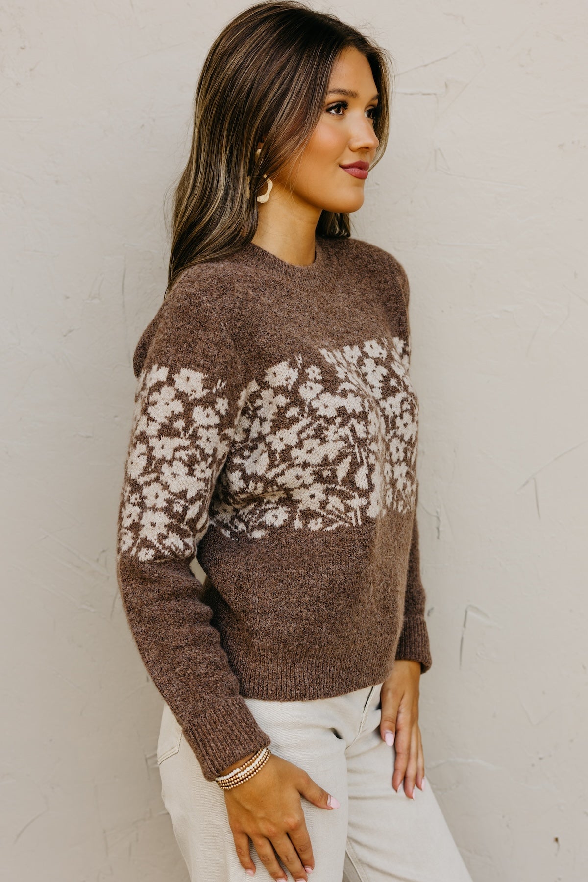 The Harvey Floral Accent Sweater