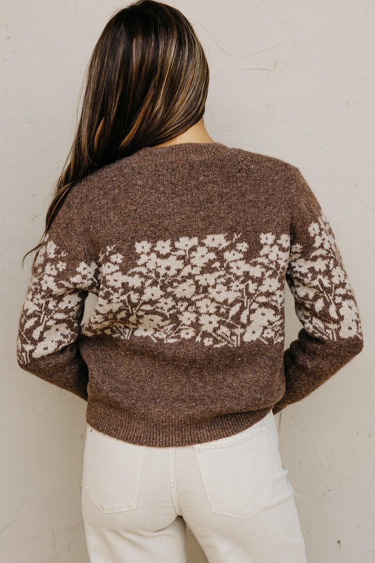 The Harvey Floral Accent Sweater