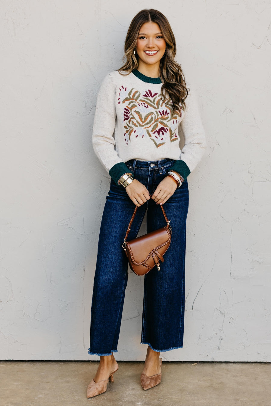 The Keisha Floral Knit Sweater
