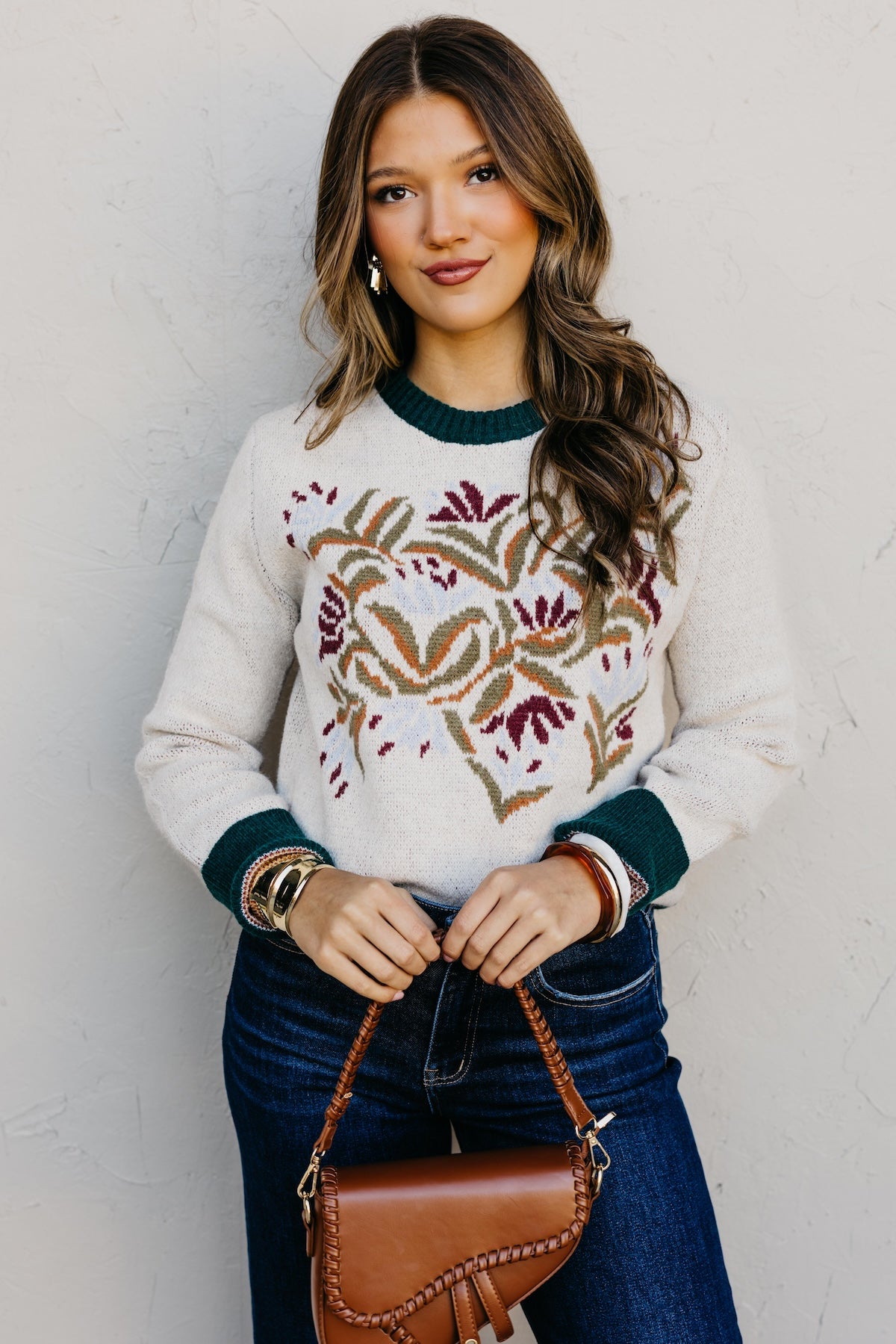 The Keisha Floral Knit Sweater