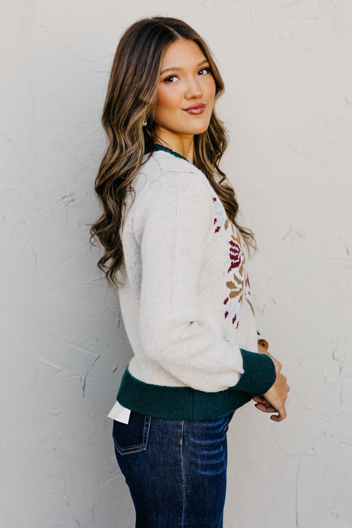 The Keisha Floral Knit Sweater