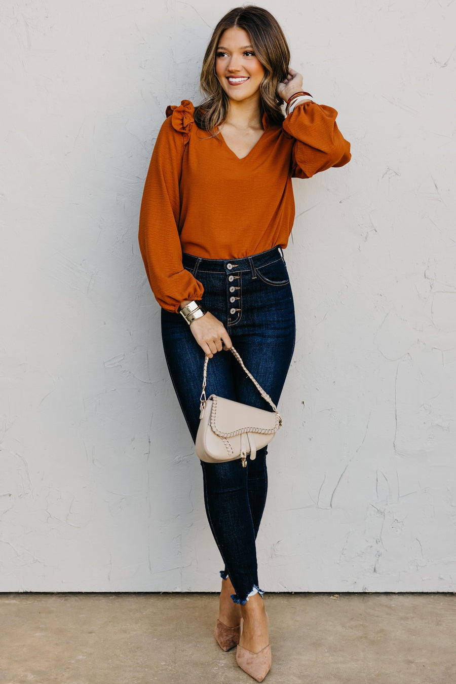 The Anson Ruffle Detail Blouse