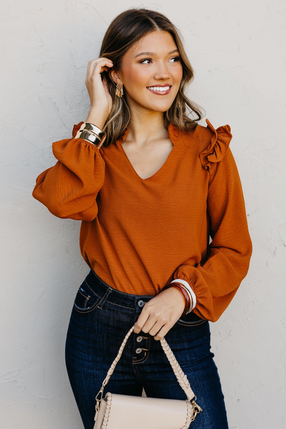 The Anson Ruffle Detail Blouse