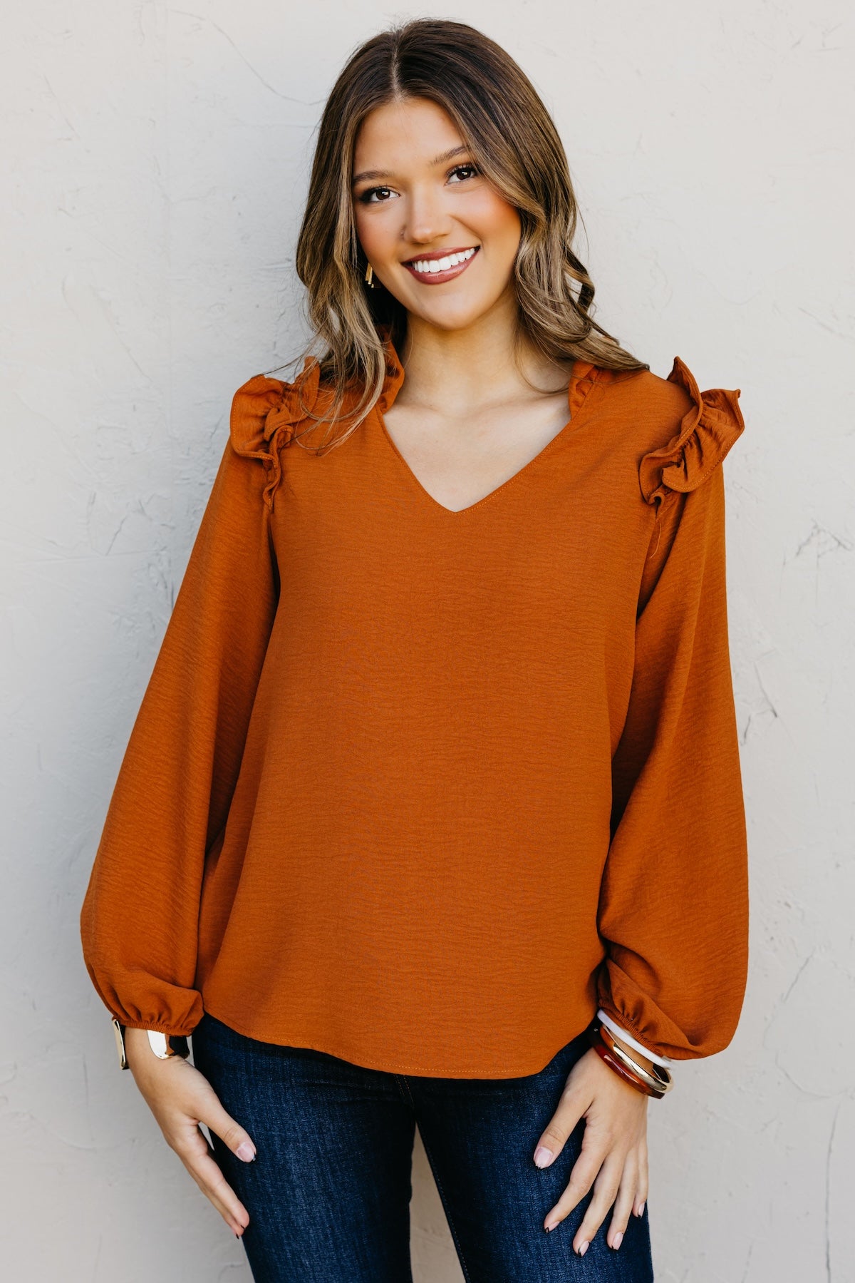 The Anson Ruffle Detail Blouse