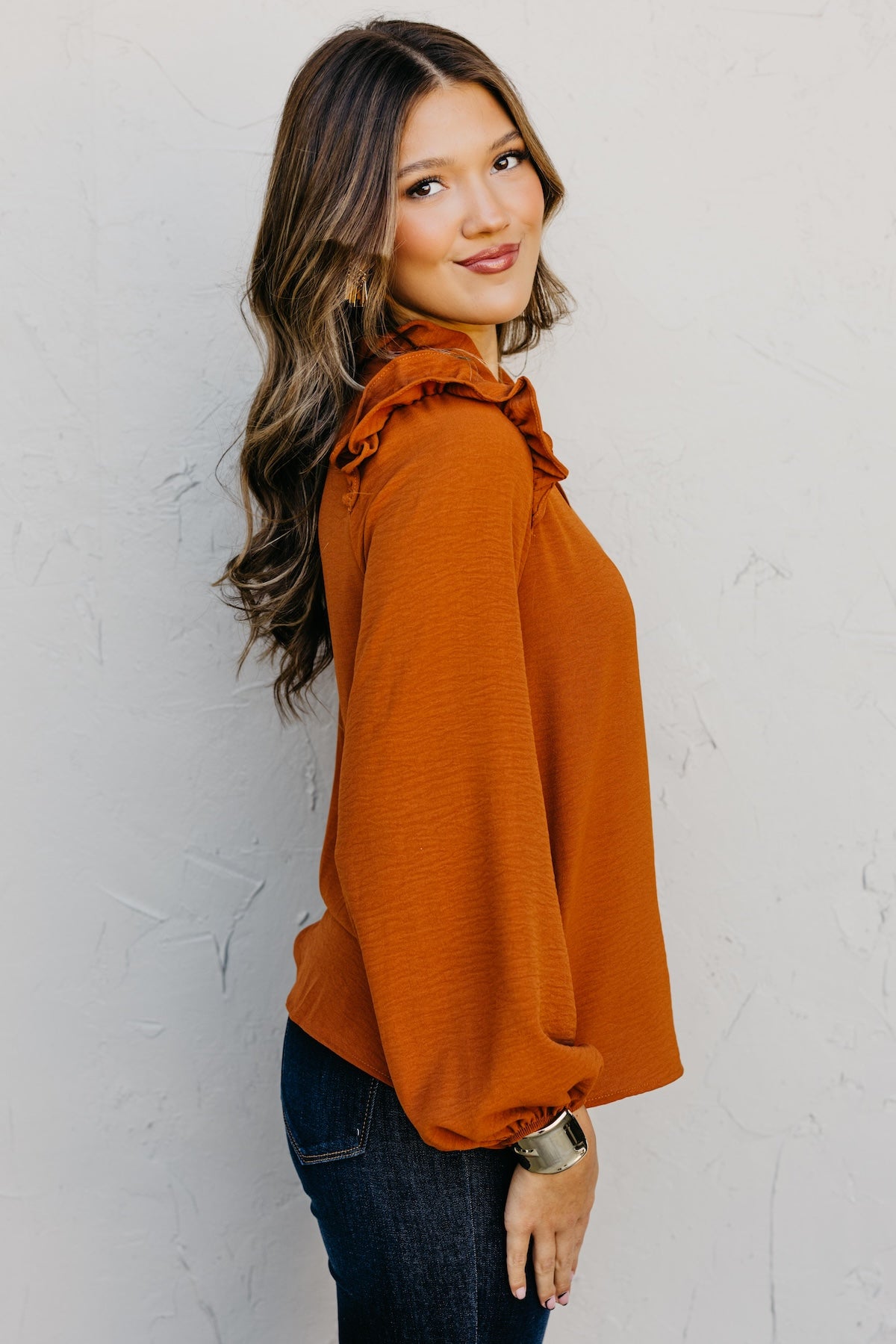 The Anson Ruffle Detail Blouse