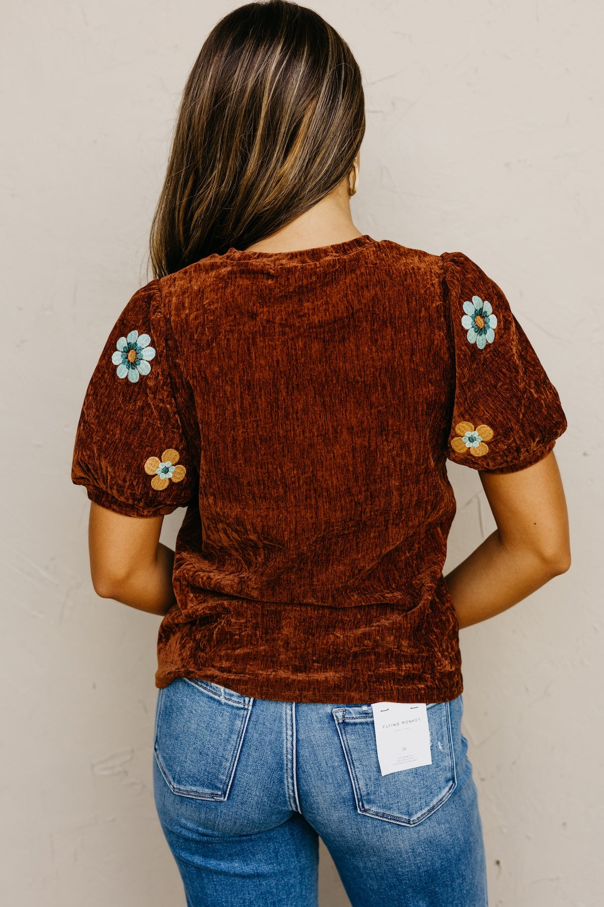 The Kara Embroidered Floral Felt Top