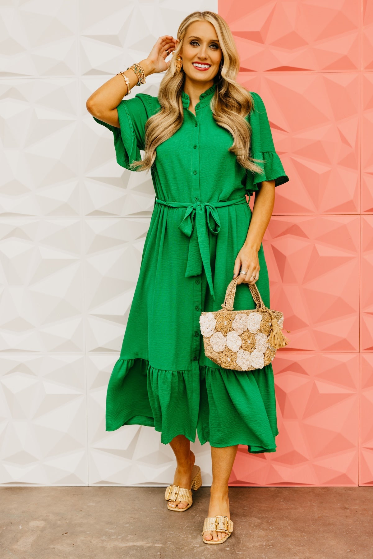 The Ariah Bell Sleeve Midi Dress