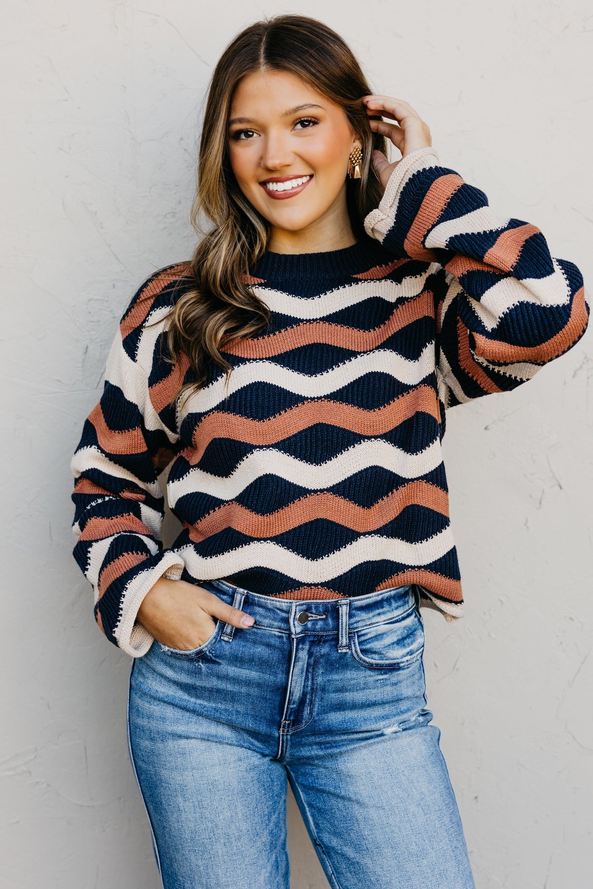 The Melany Wavy Sweater