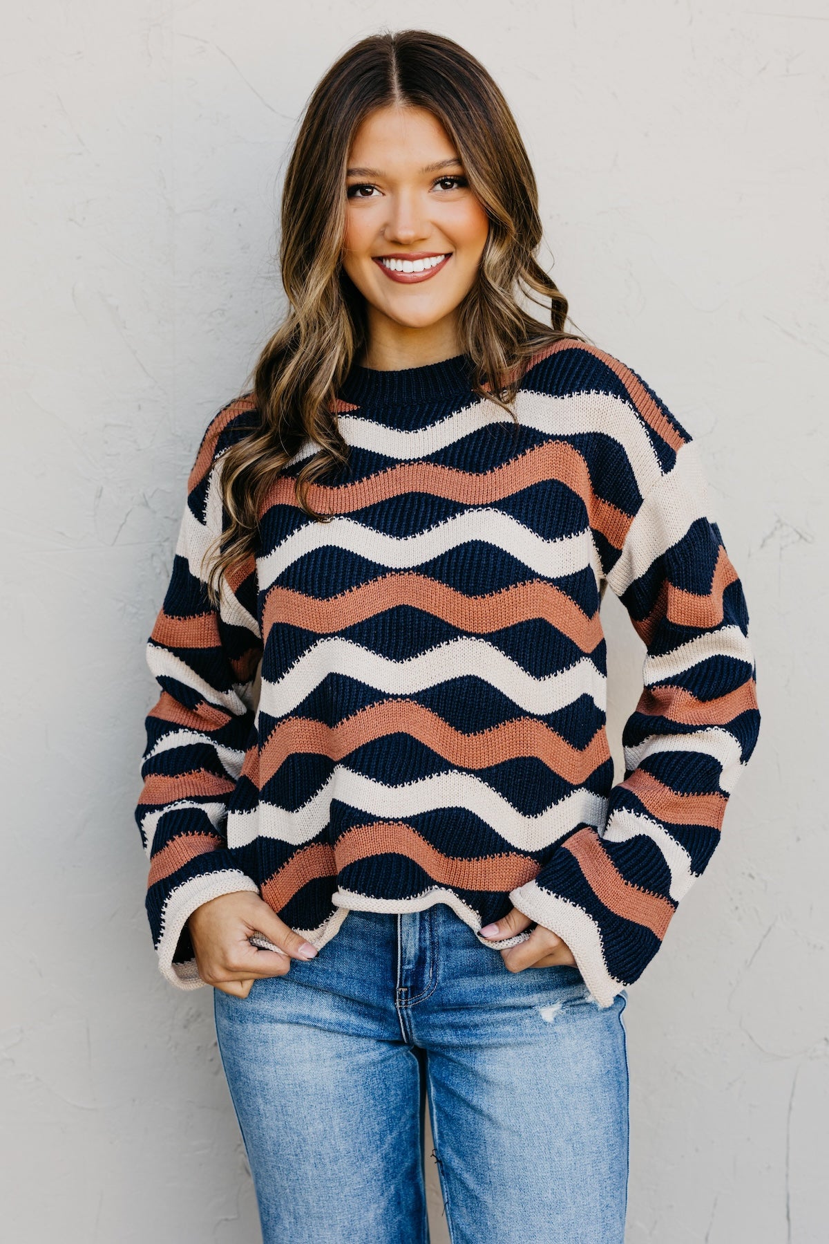 The Melany Wavy Sweater