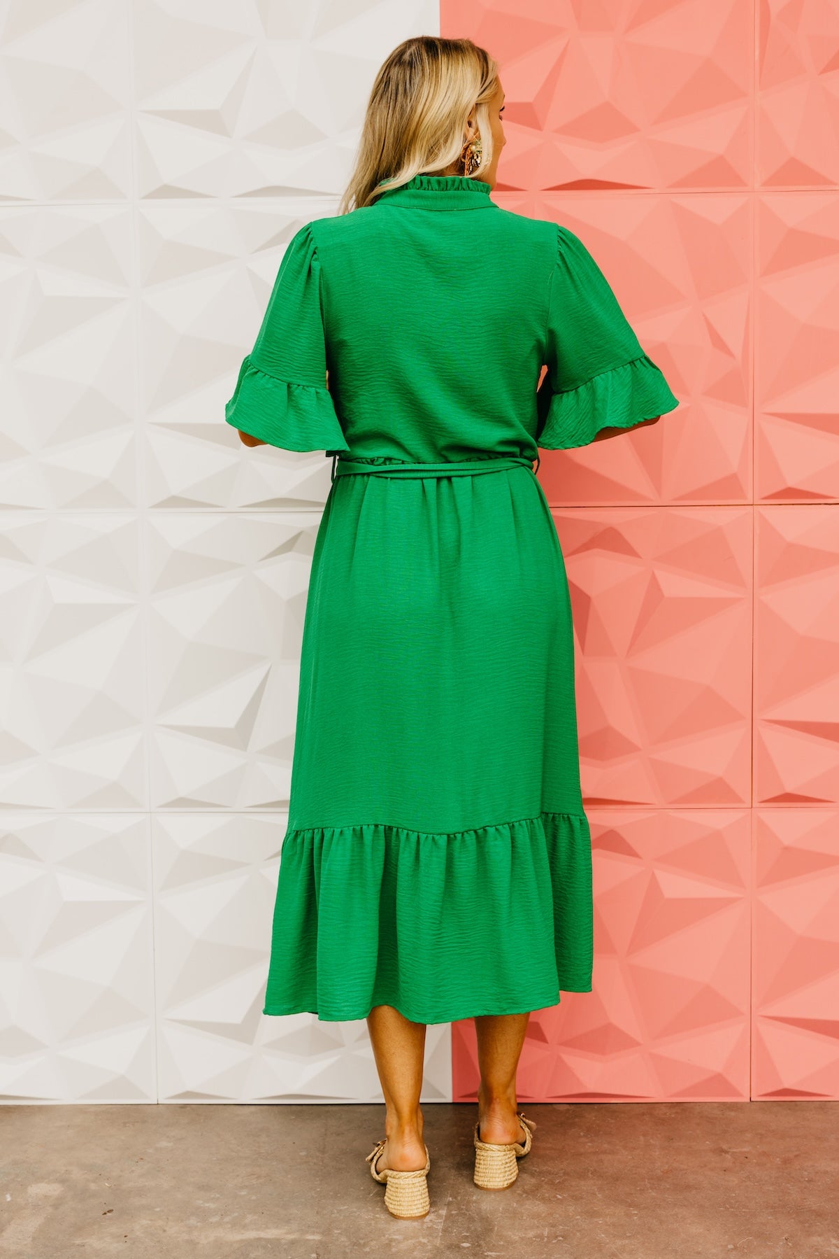 The Ariah Bell Sleeve Midi Dress