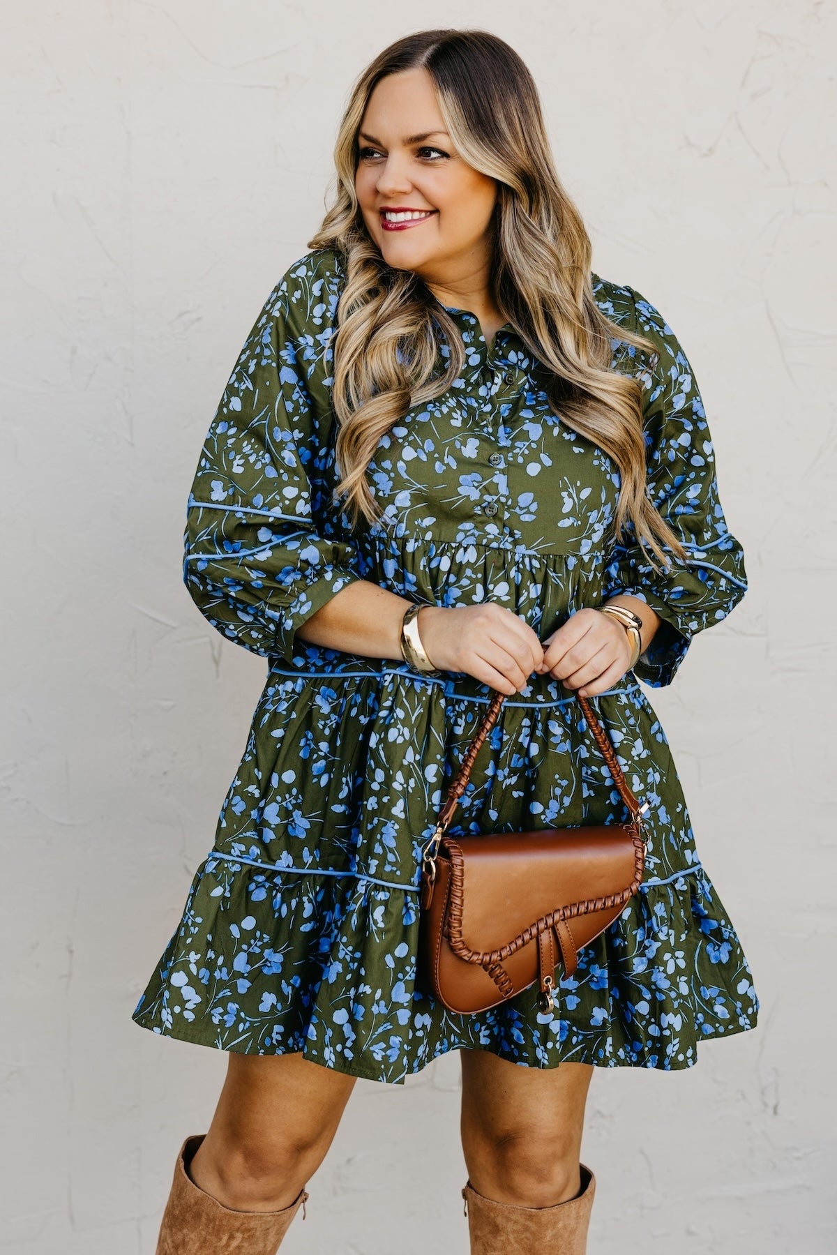The Solvay Floral Tiered Mini Dress