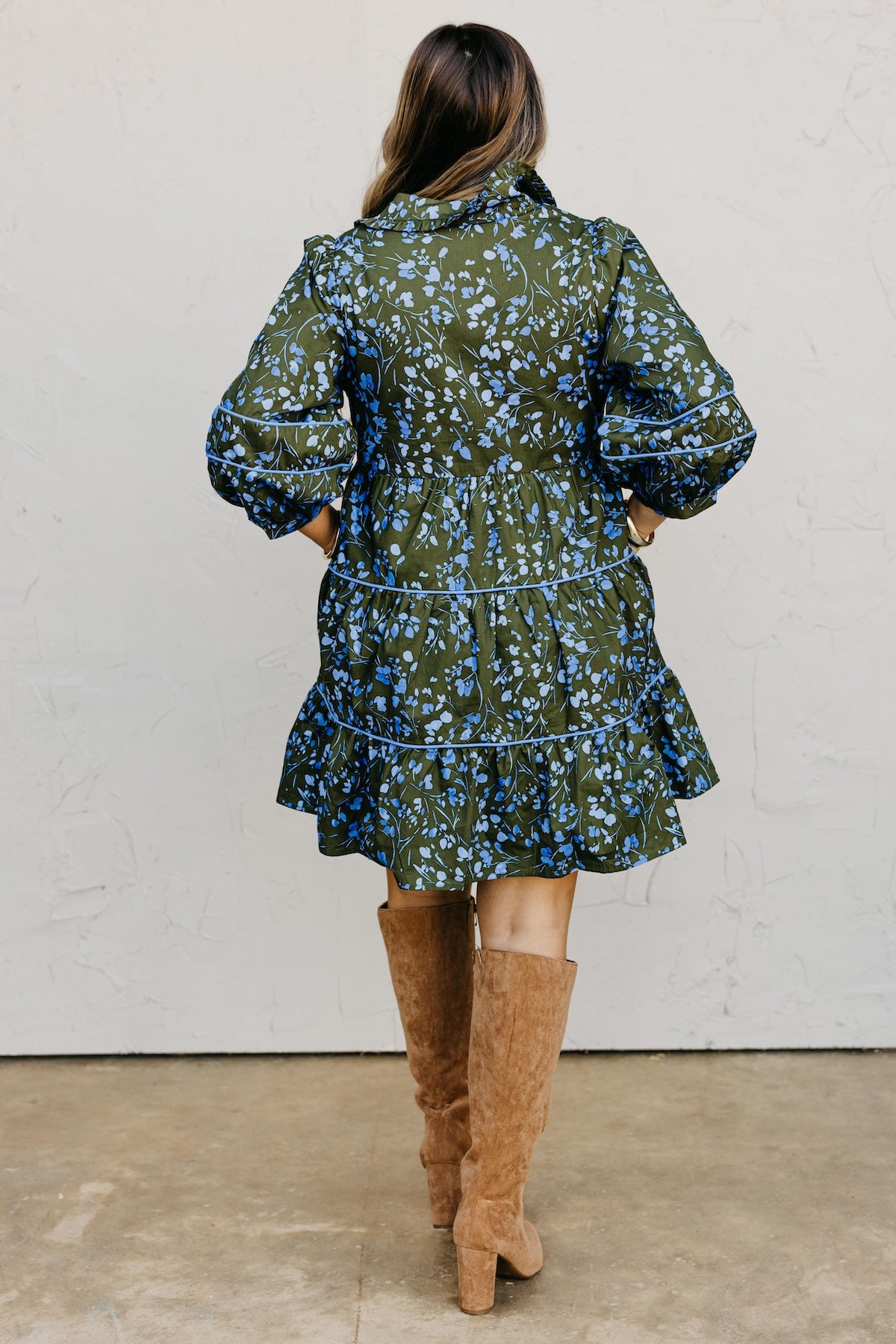 The Solvay Floral Tiered Mini Dress
