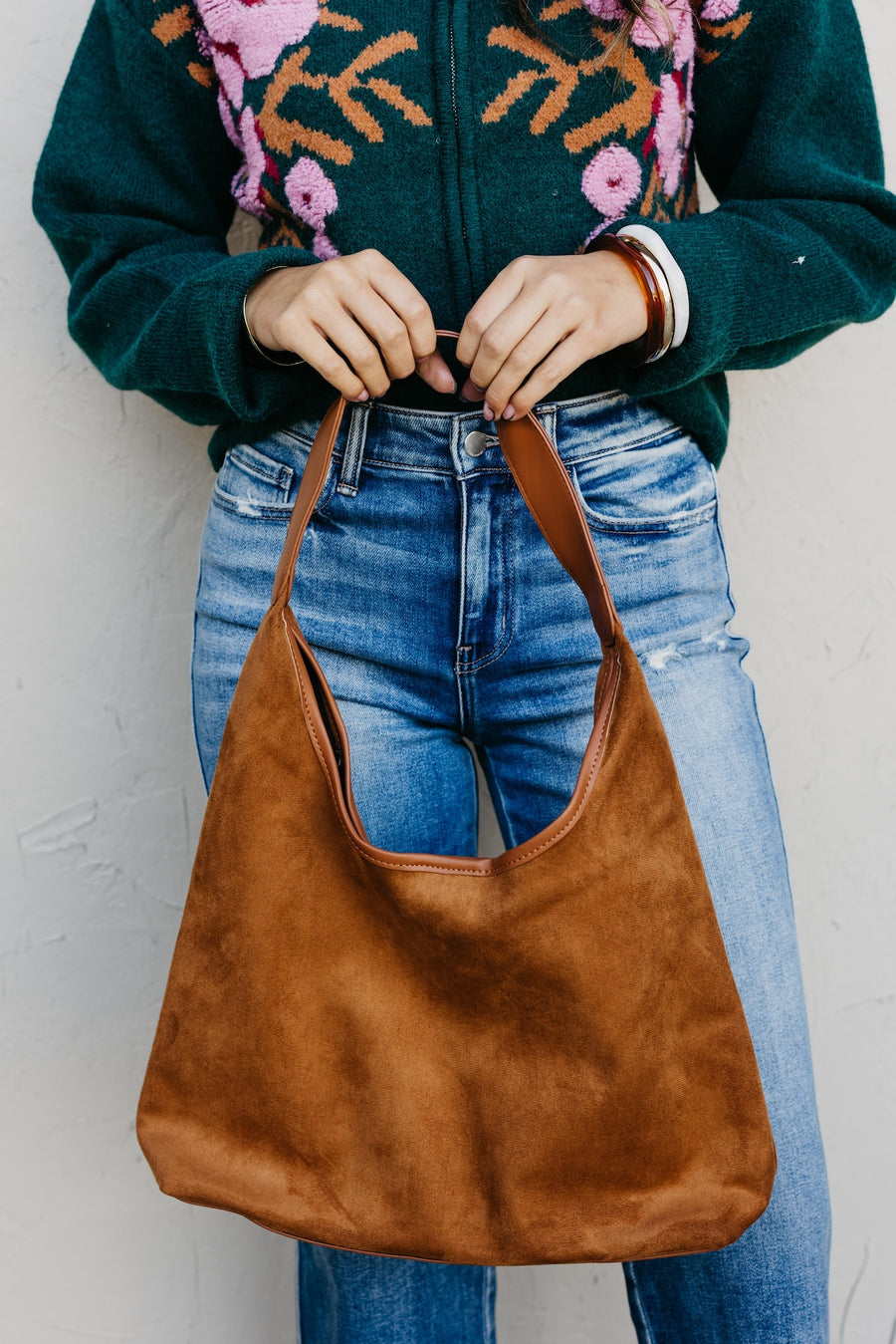 The Vinny Faux Suede Tote Bag