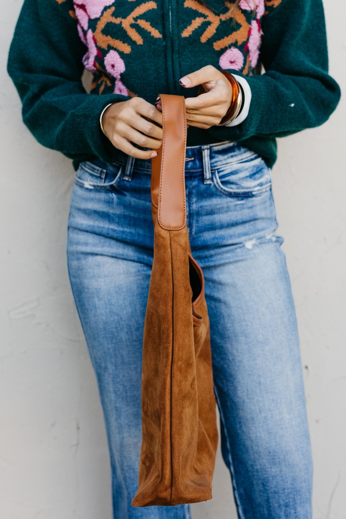 The Vinny Faux Suede Tote Bag