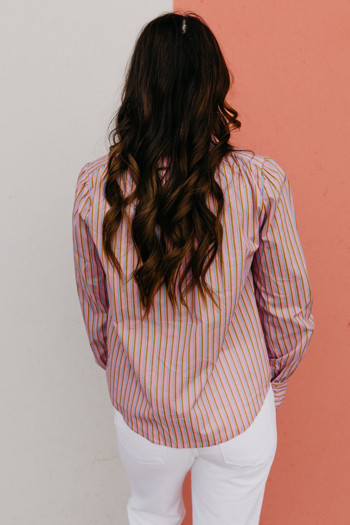 The Raina Striped Puff Sleeve Shirt