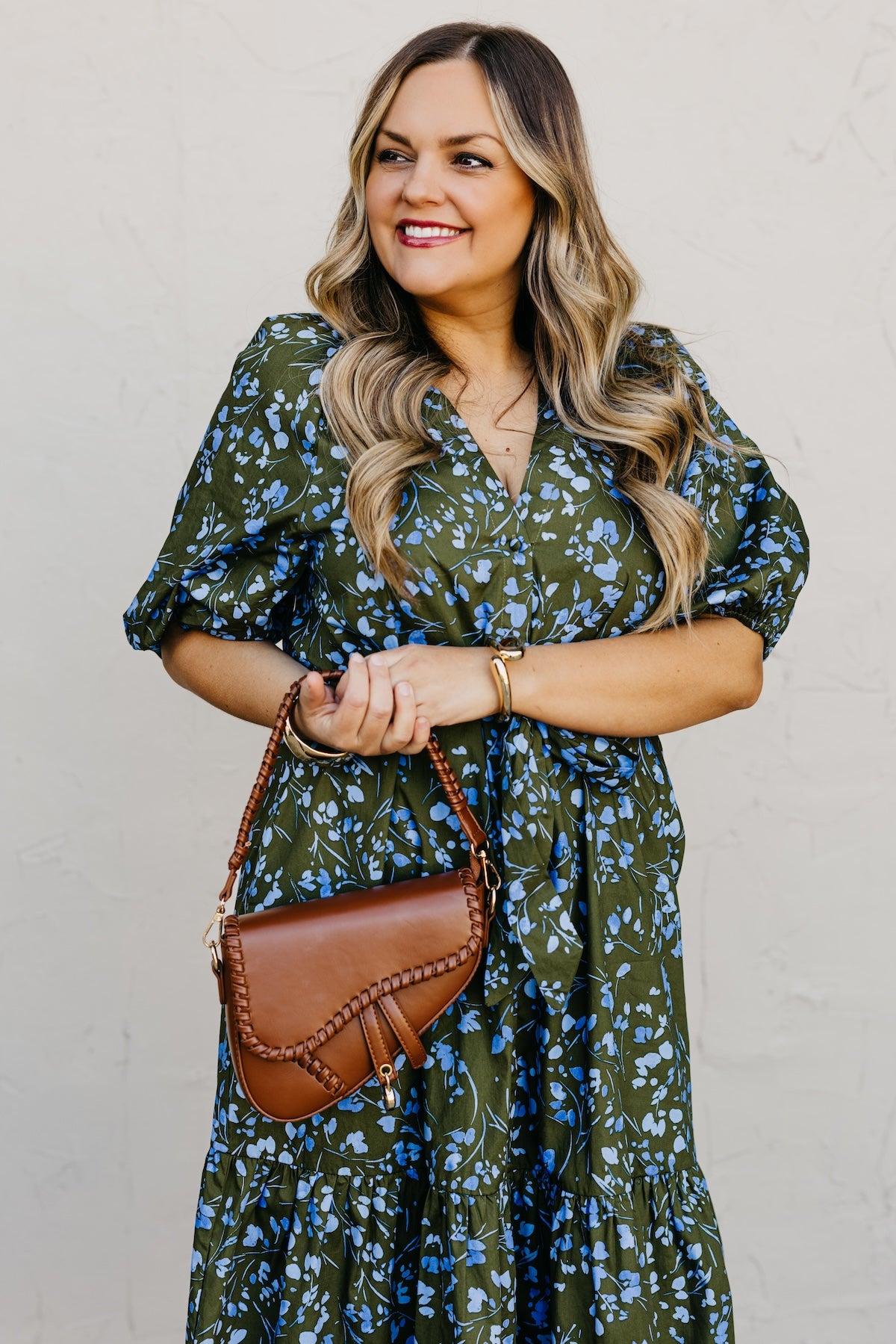 The Wynette Floral Tiered Midi Dress