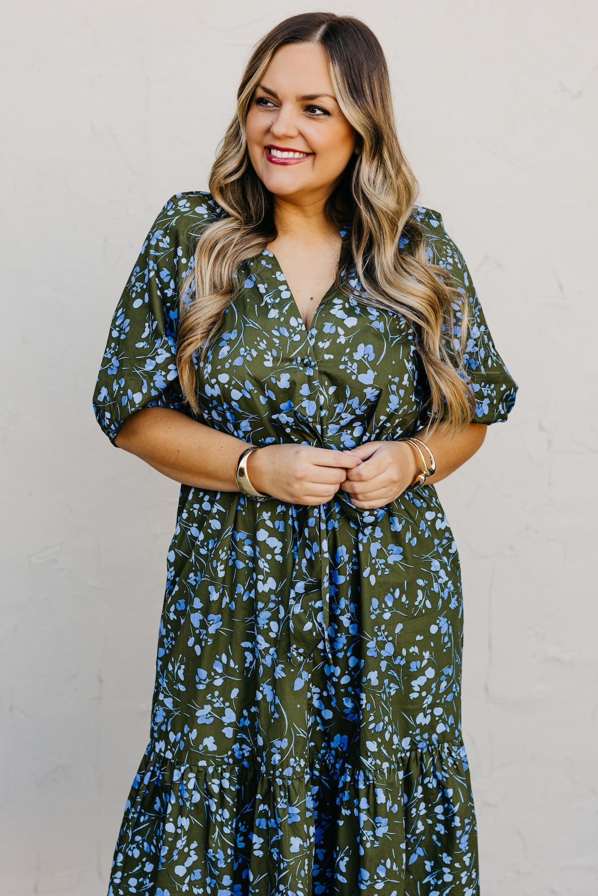 The Wynette Floral Tiered Midi Dress
