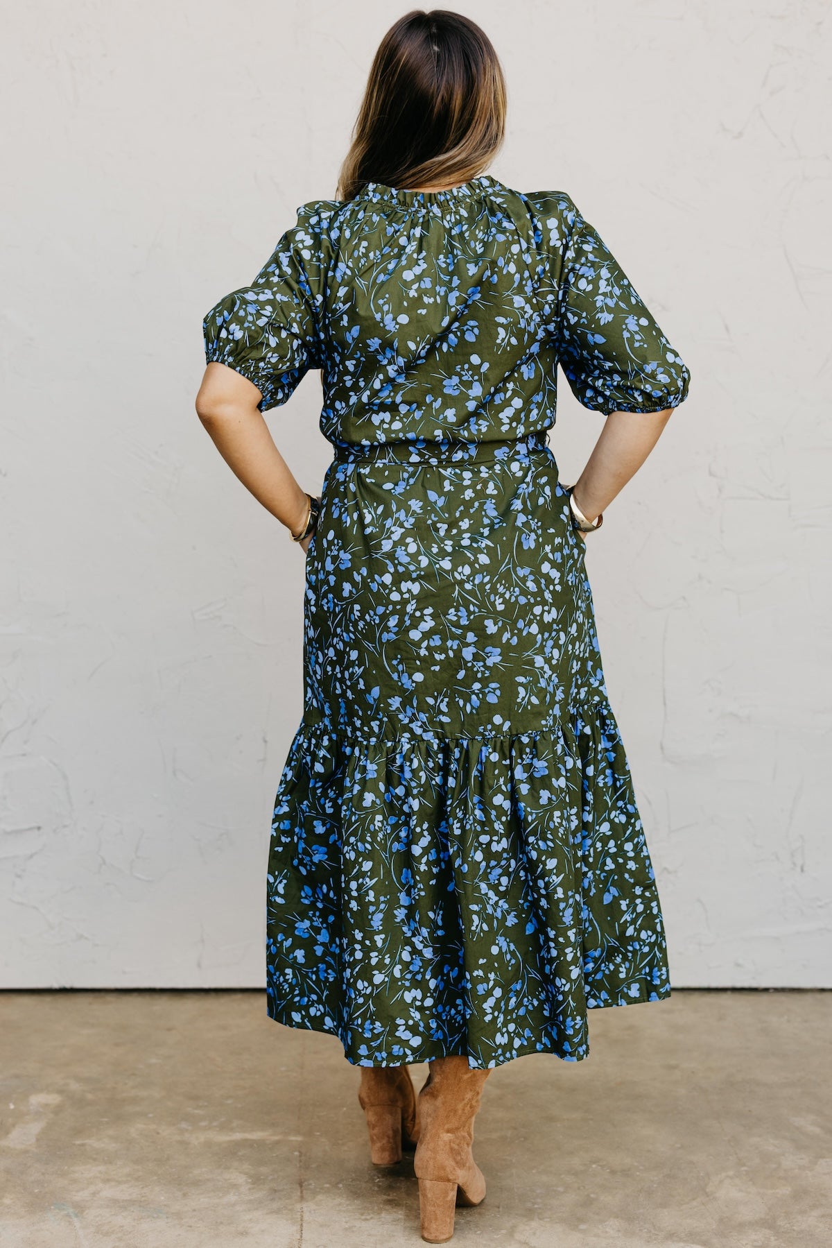 The Wynette Floral Tiered Midi Dress
