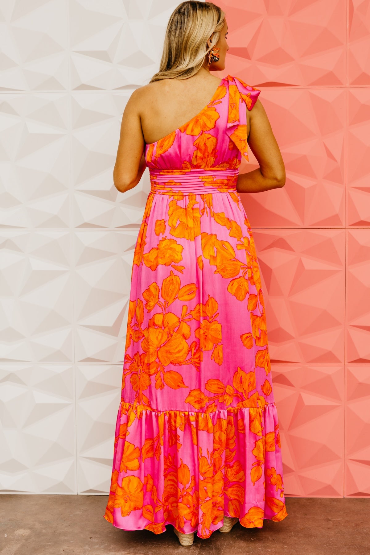 The Hayzel Floral One-Shoulder Maxi Dress