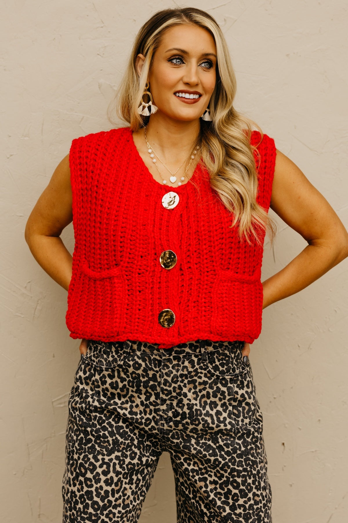 The Armani Chunky Knit Sweater Vest