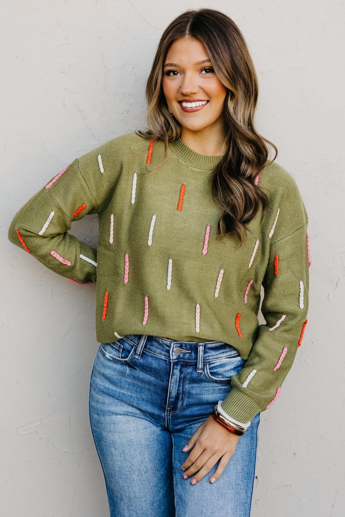 The Huxley Embroidered Dash Sweater