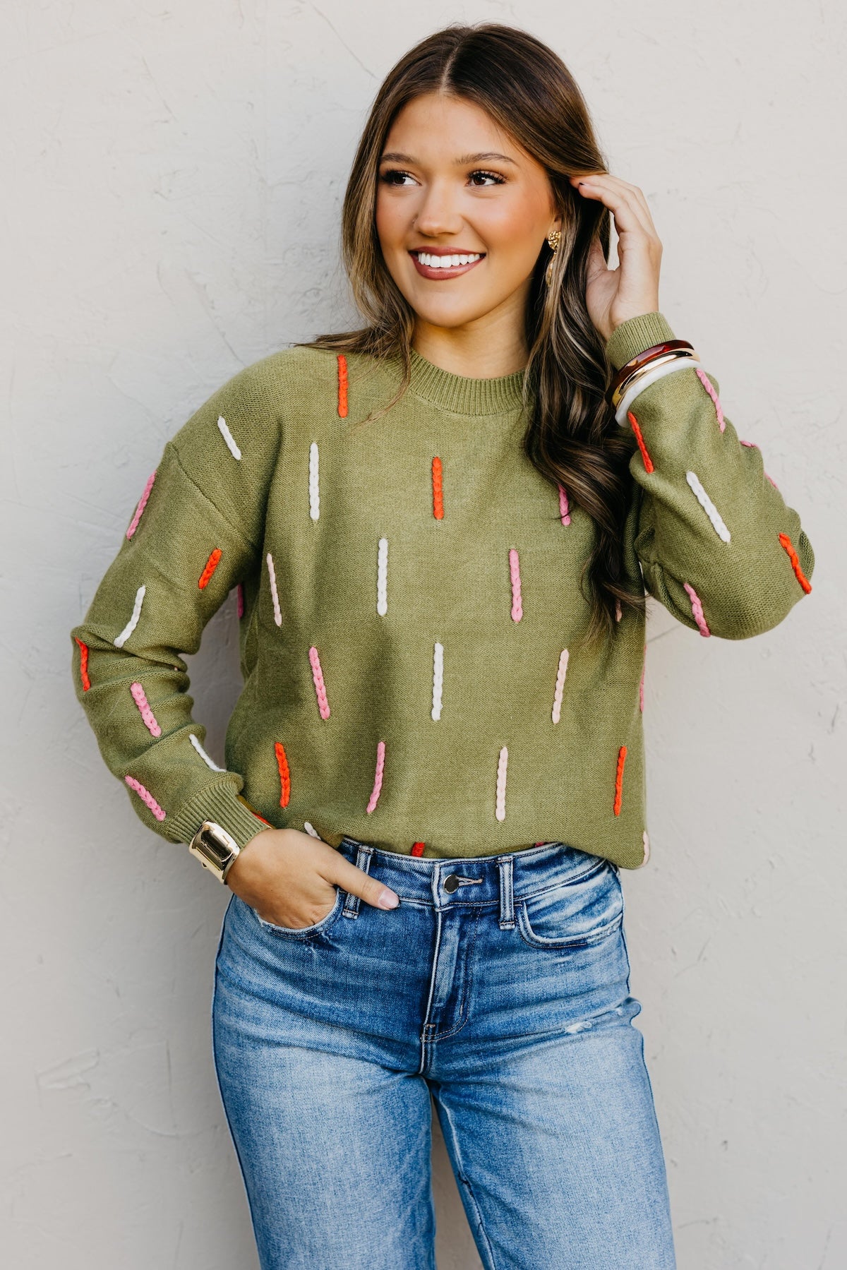 The Huxley Embroidered Dash Sweater