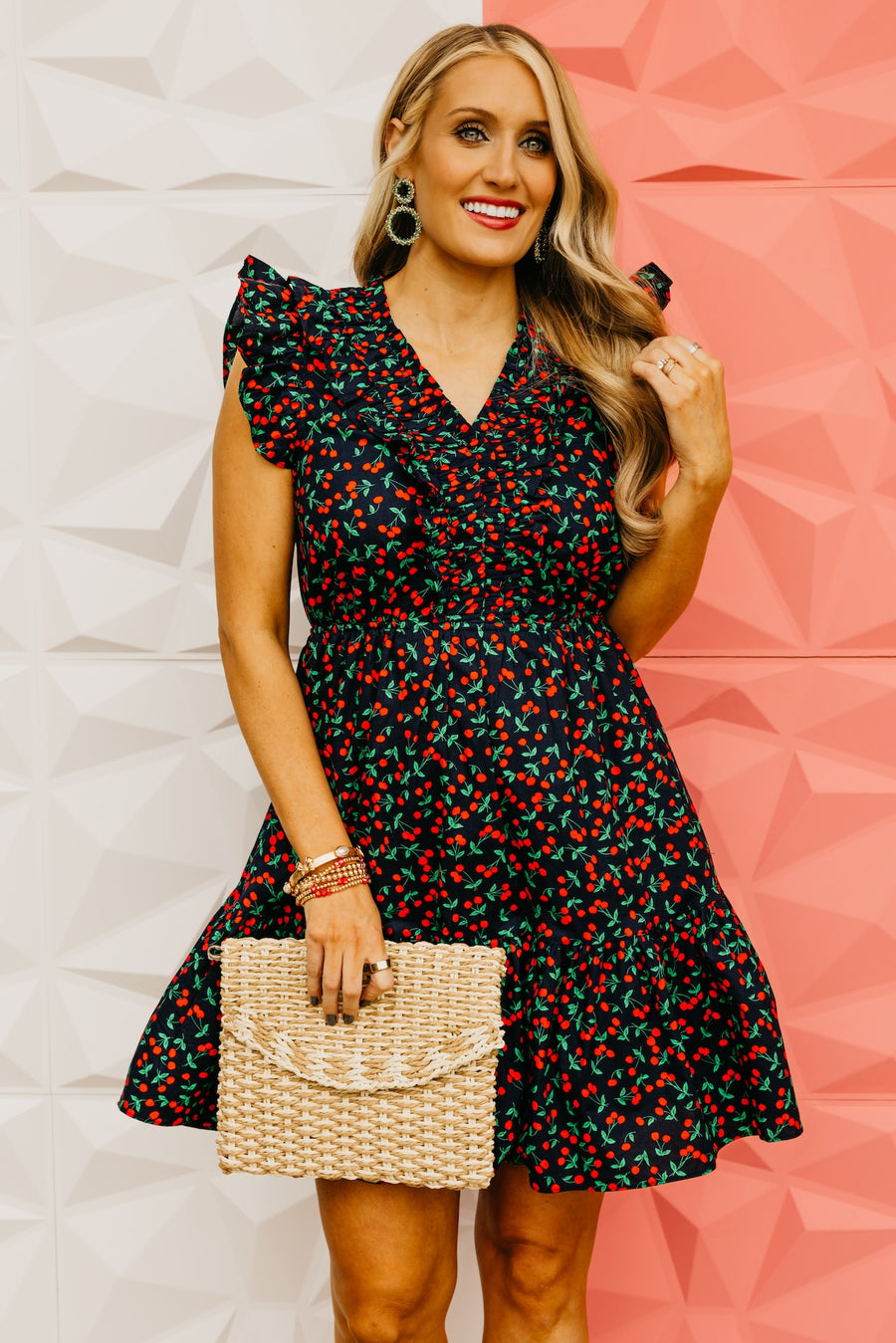 The Jayceon Cherry Print Mini Dress