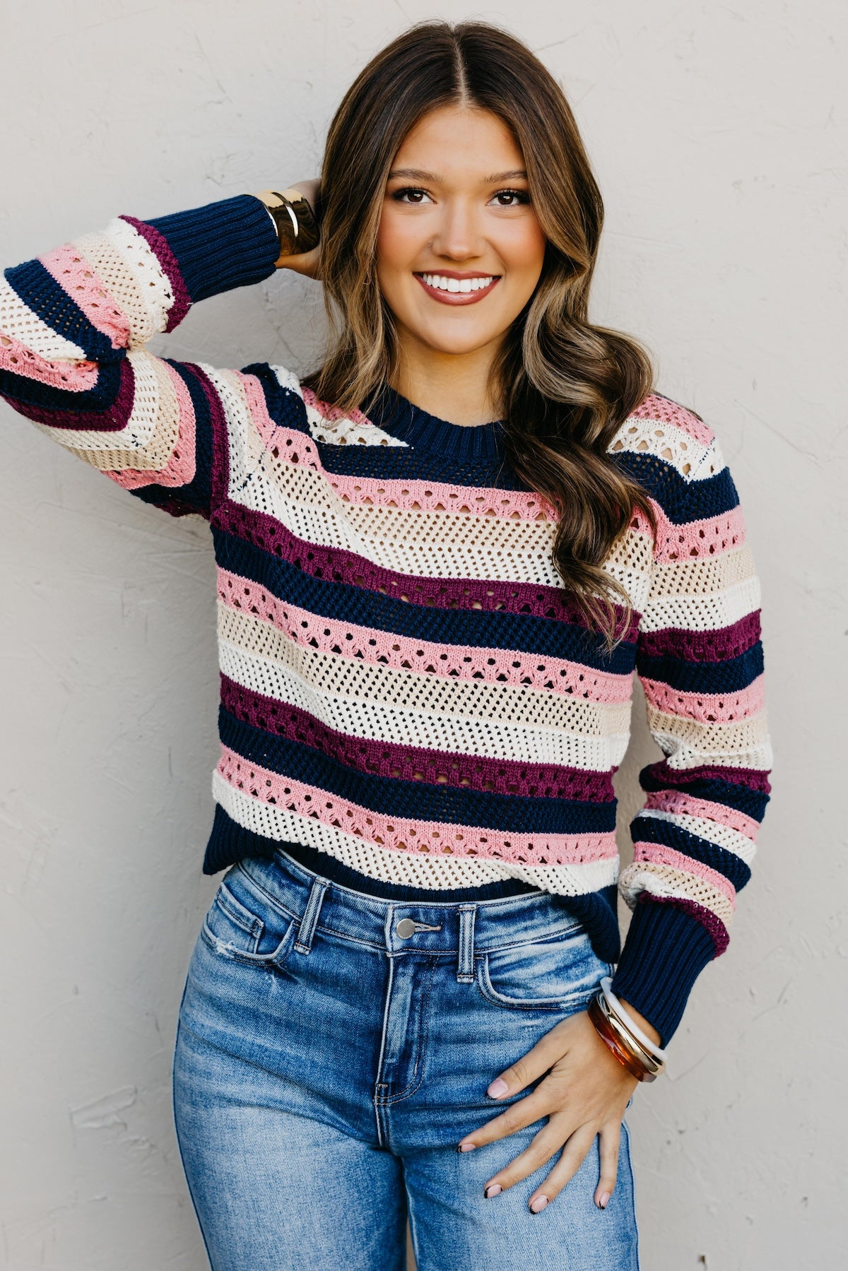 The Mavis Open Crochet Sweater