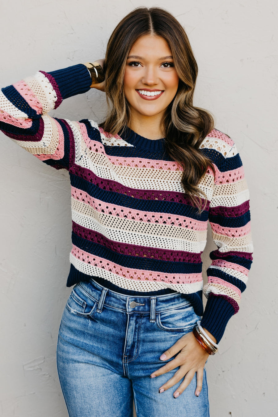 The Mavis Open Crochet Sweater