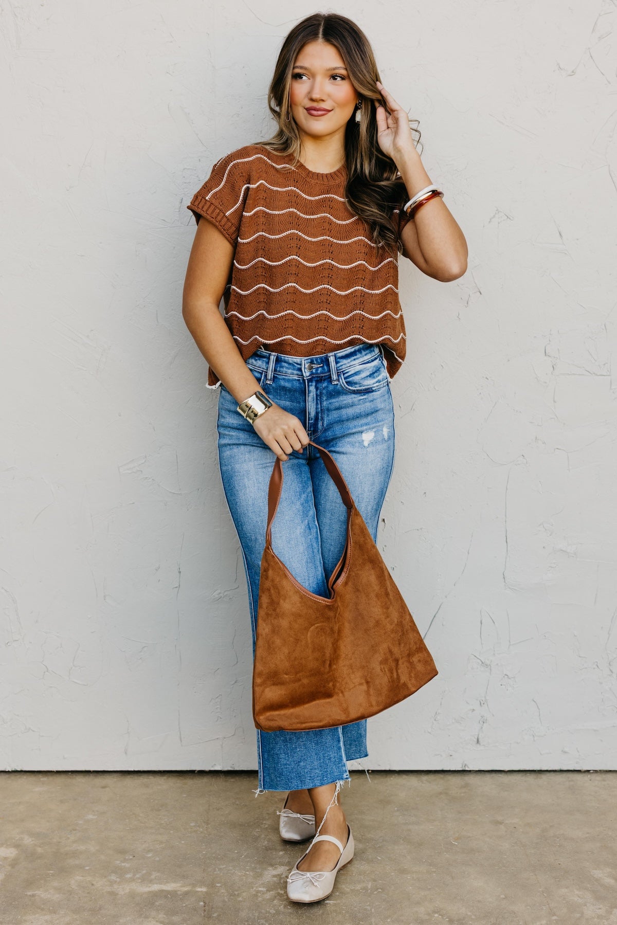 The Maddie Scalloped Sweater Top