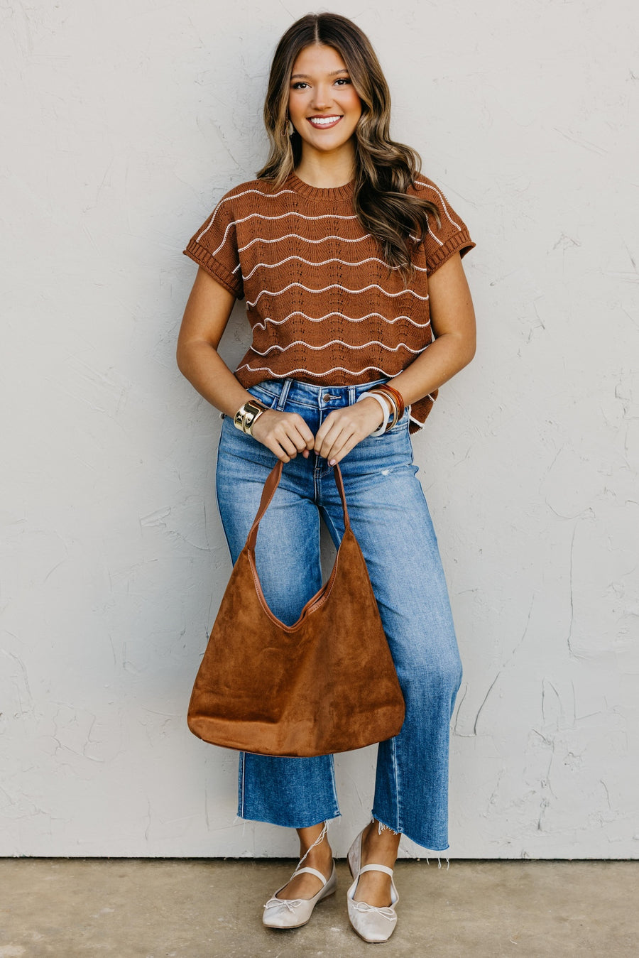 The Maddie Scalloped Sweater Top