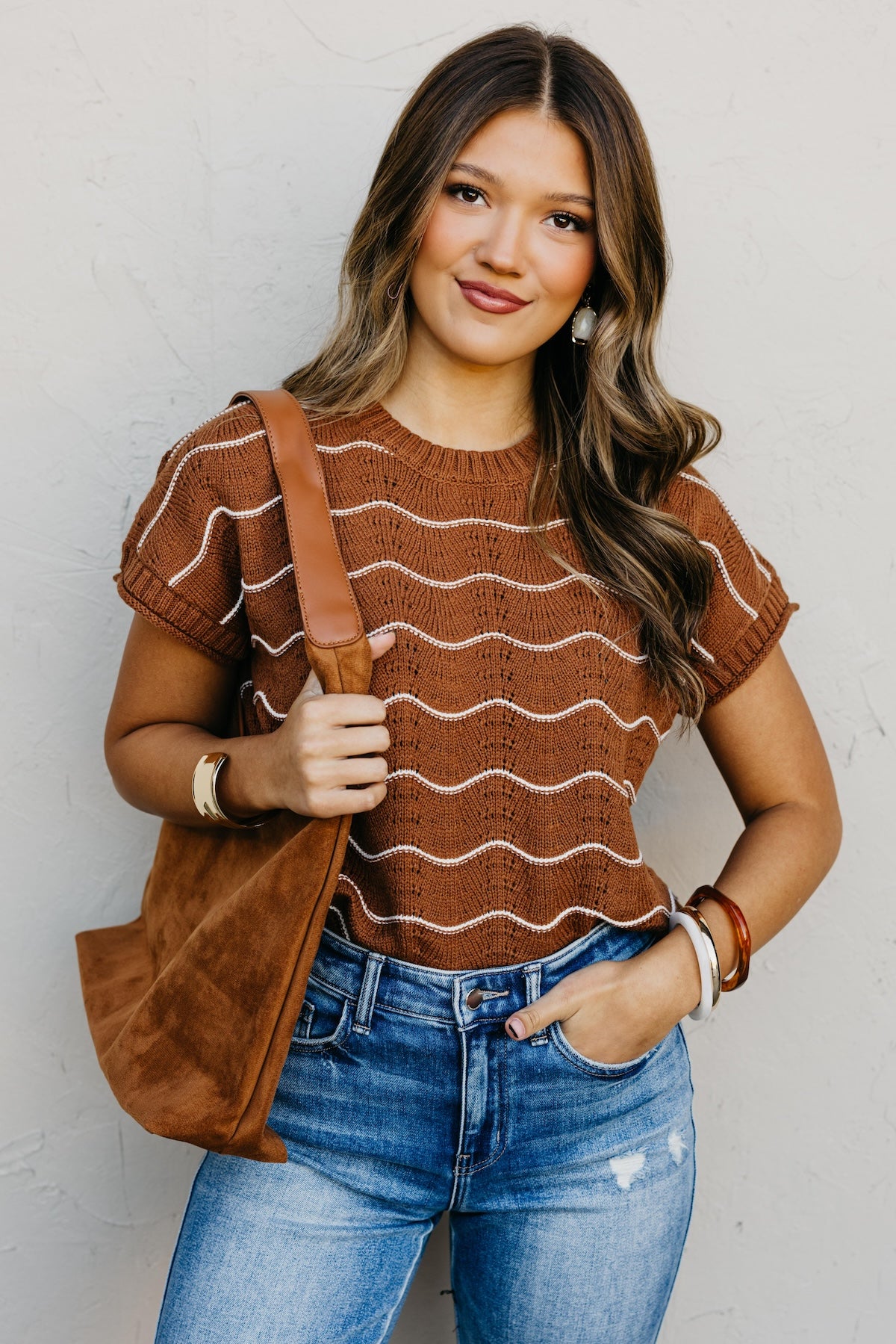 The Maddie Scalloped Sweater Top