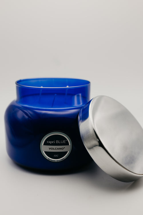 Capri Blue | 3 Wick Volcano Blue Oversized Jar, 28 oz