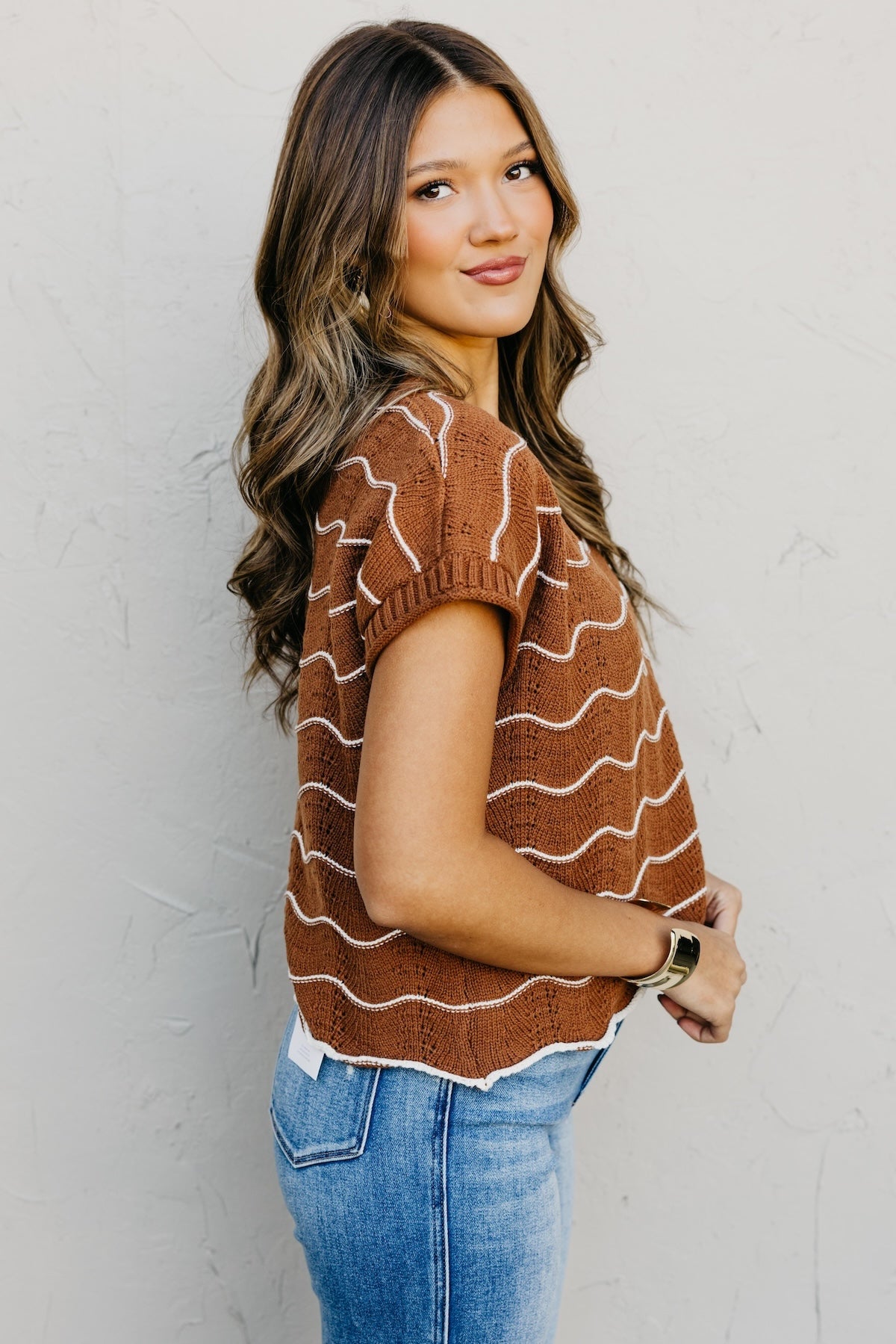 The Maddie Scalloped Sweater Top