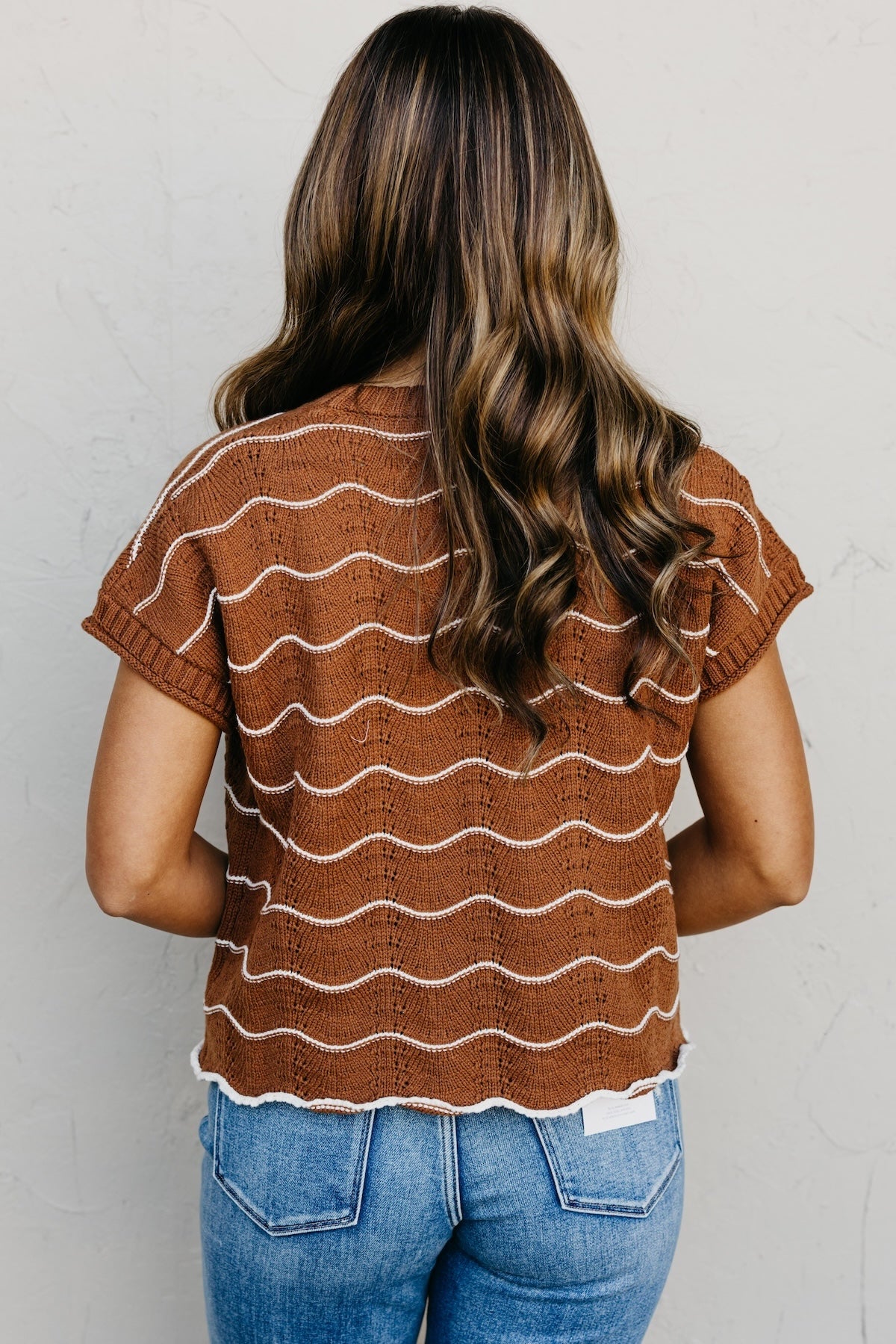 The Maddie Scalloped Sweater Top