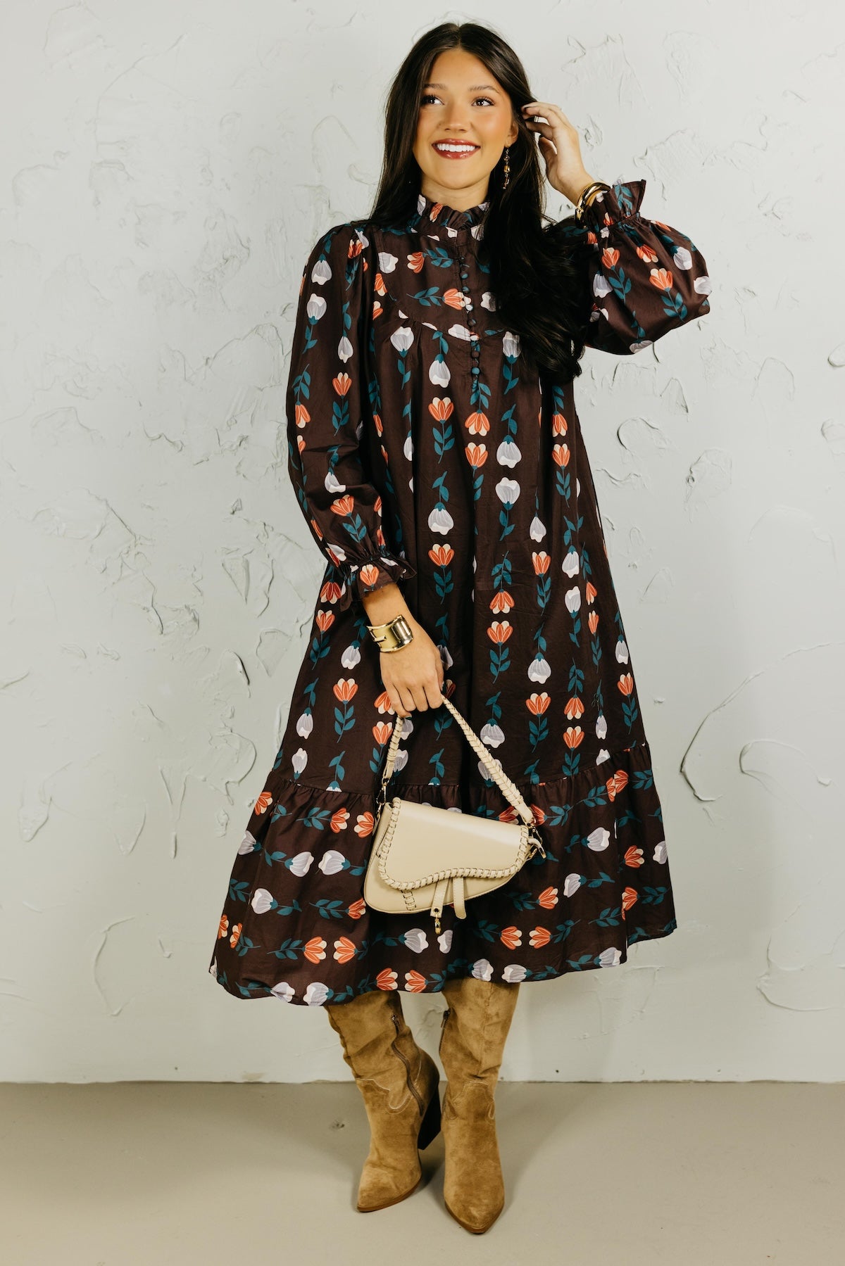 The Jayleen Floral Midi Dress