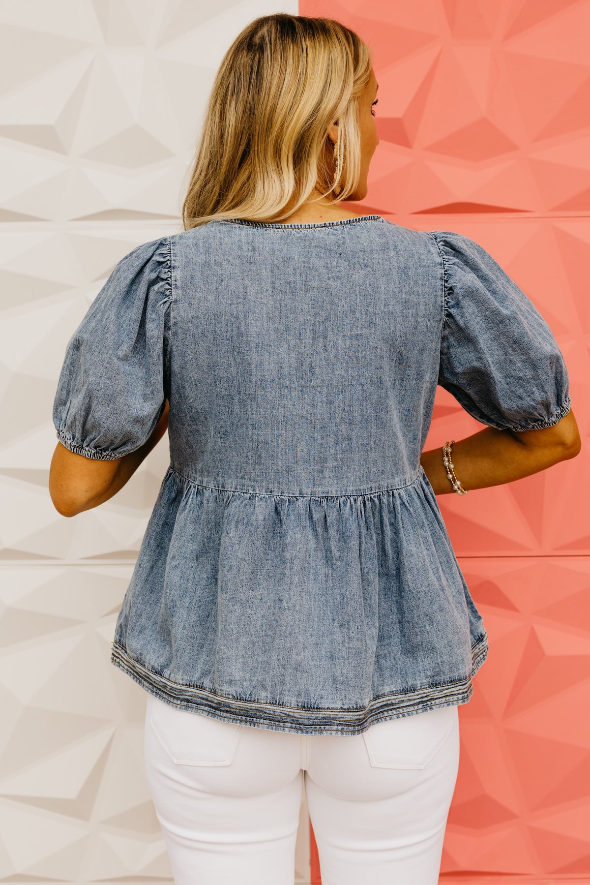 The Walker Puff Sleeve Bow Top