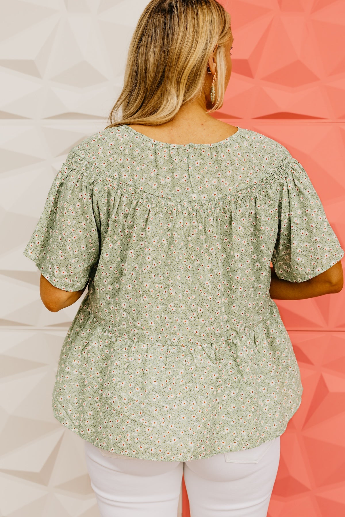 The Donovan Ditsy Floral Tiered Blouse