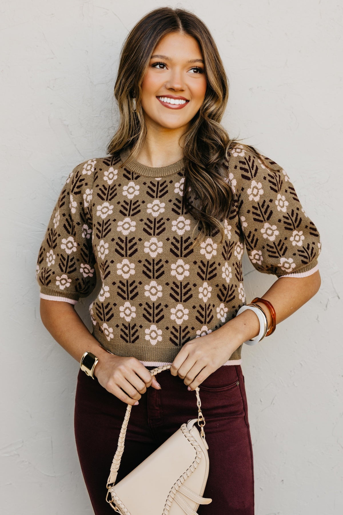 The Chris Floral Sleeve Sweater