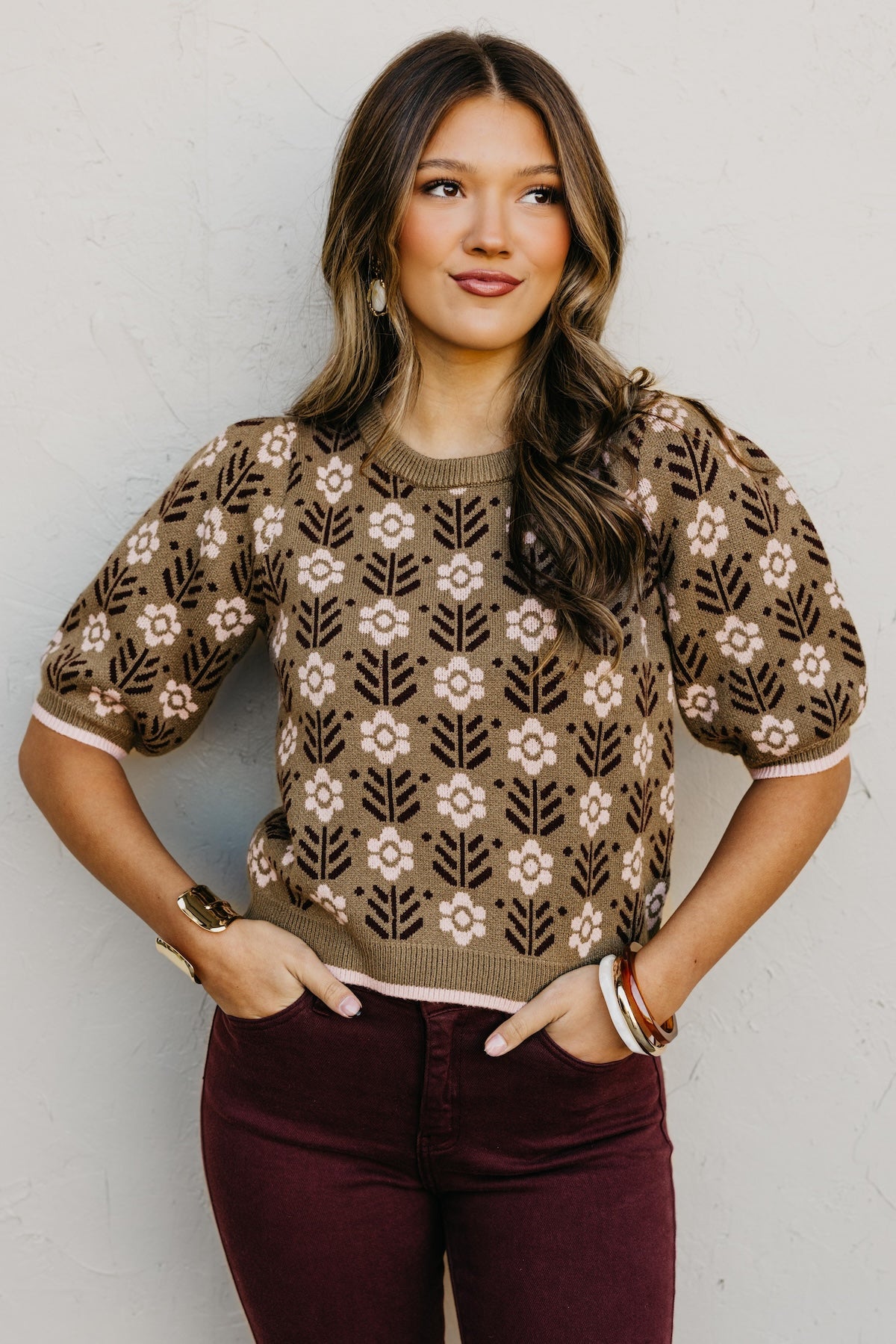 The Chris Floral Sleeve Sweater