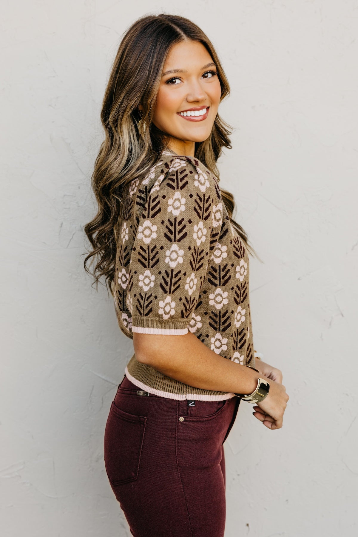 The Chris Floral Sleeve Sweater