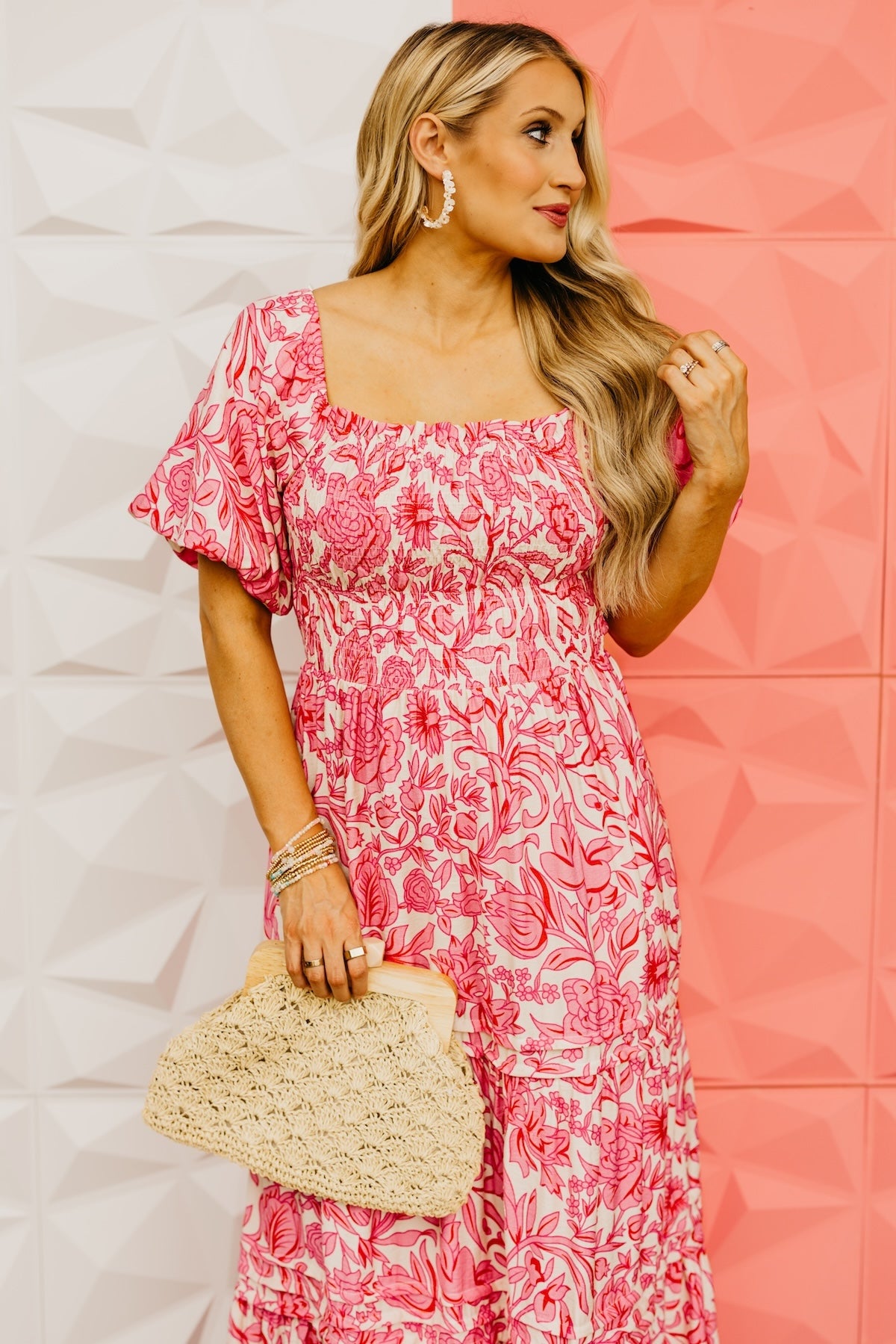 The Veronica Puff Sleeve Floral Maxi Dress
